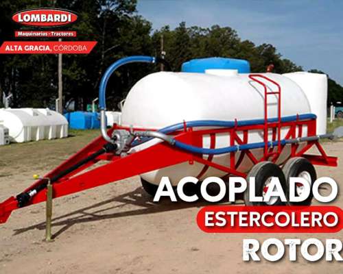 Acoplado Estercolero 7.000 Lts Rotor Listo para Trabajar