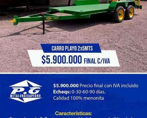Acoplado Playo 2X5 MT