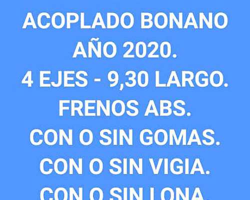 Acoplado Bonano 2020 4 Ejes