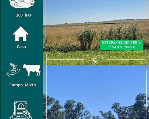 Campo en Esteban Echeverria y San Vicente 360 Has