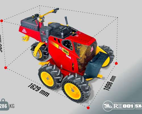 Motocortadora de Cesped C/ Motor 18 HP. 5X4 Arranque Elect.