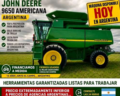John Deere 9650, 🇦🇷🇺🇲, Puesta en Argentina, 3000hs Rotor