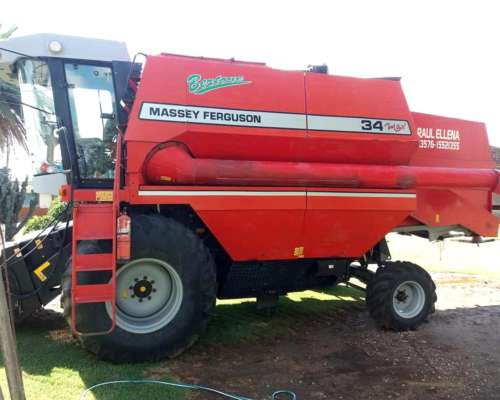 Cosechadora Massey Ferguson 34, año 2005, Plat 25 Pies