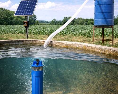 Kit Bomba Sumergible Solar +2panel120w+inversor 1500l Hora