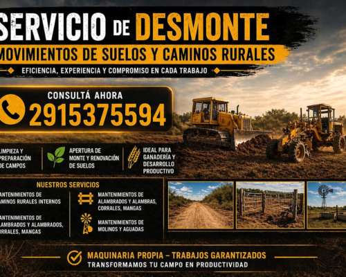 Servicios de Desmontes Mantenimientos de Picadas y Caminos