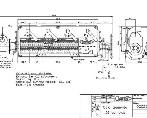 Caja 58 Velocidades Oripon Izquierda OCC3501