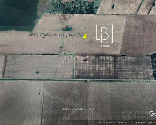 Campo Agricolas en Villa del Carmen, San Luis, Argentina.