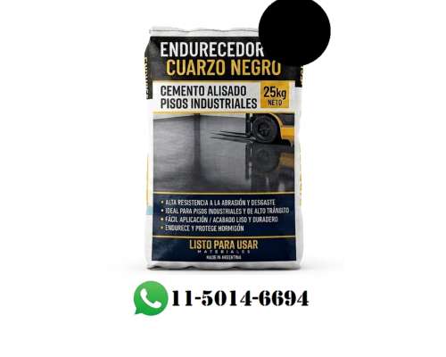 Endurecedor Cuarzo para Cemento Alisado Hormigon X25kg Negro