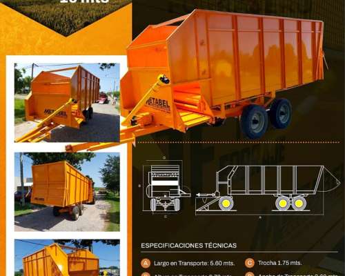 Carro Forrajero con Balancín 10mt3 Metabel