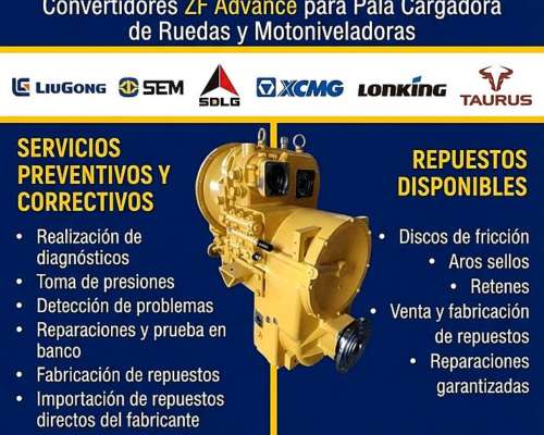 Servicio Técnico Xcmg: Palas, Motos y Transmisiones