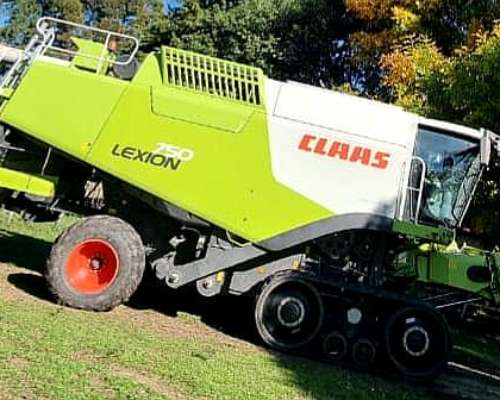 Cosechadora Claas Lexion 75o con Orugas