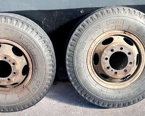 4 Llantas 7.50-16 con ARO Camara Protector y Cubierta