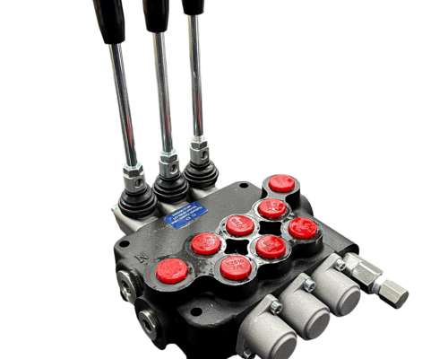 Válvula o Comando Hidráulico Manual de 3 Palancas de 80ltrs