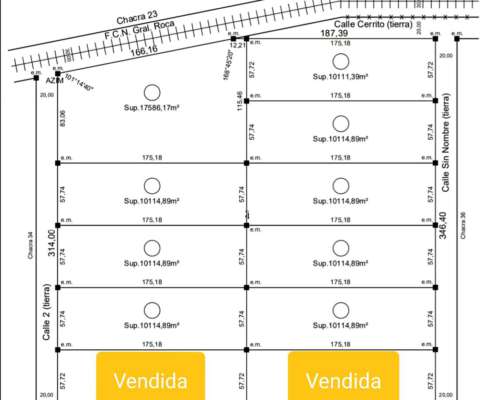Bloque de Chacras en Cañuelas de 1ha