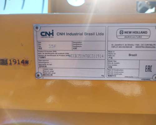 Plataforma 35 New Holland año 2020