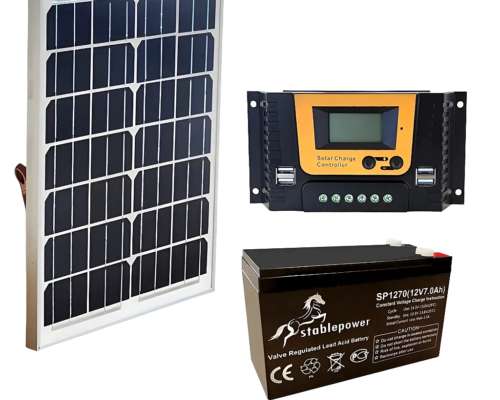 Kit Energía Solar para Serguridad Camaras / Luces 12v +.usb