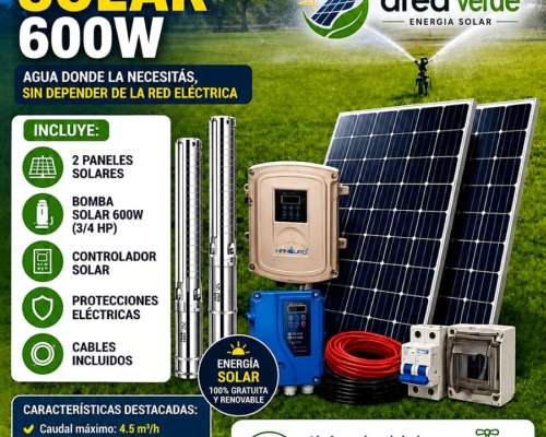 Bomba Solar 600w Area Verde