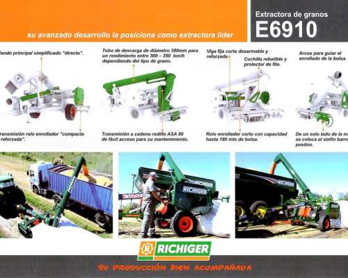Extractora Richiger - e 6910 - para Bolsa de 6-9-10 Pies