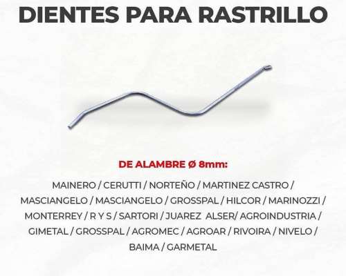 Diente de Rastrillo Todas las Marcas
