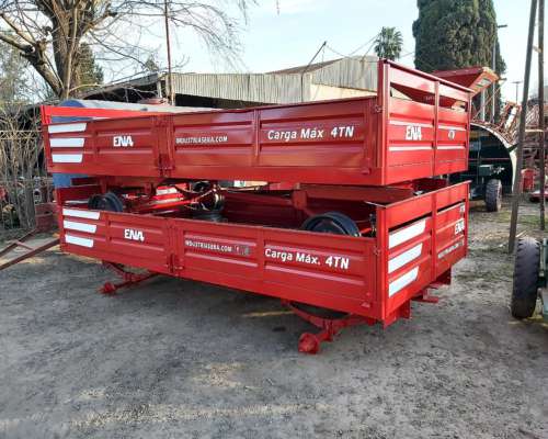 Acoplados ENA 4X2 de 4 TT, Enganche Trasero y Piso Antides