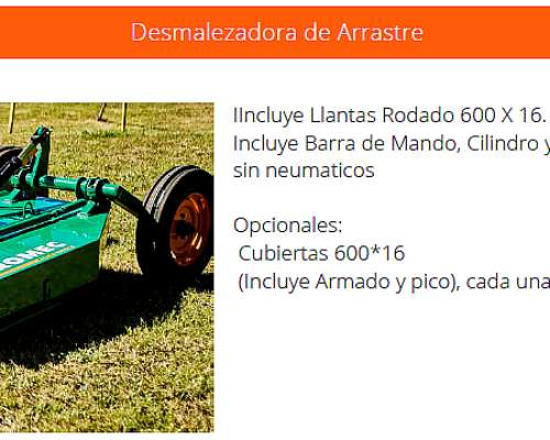 Desmalezadora de Arrastre 1,5 Metros (DA 150) Agromec