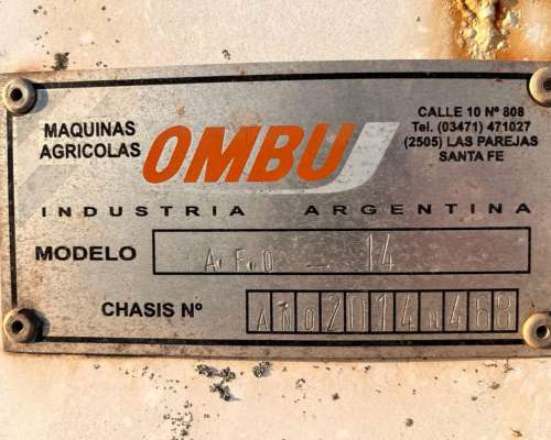 Acoplado Forrajero Ombu Modelo. A. F. O. 14.