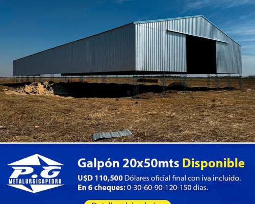 Galpón 20x50 MT. ( 1000 M2 )