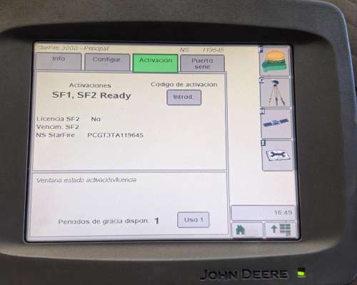 Piloto JD Monitor GS2 - Antena SF3000