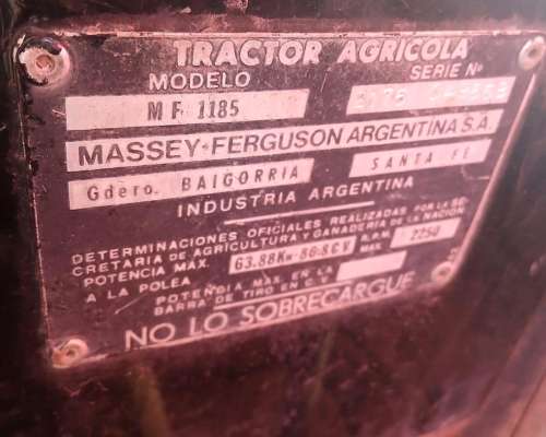 Massey Ferguson 1185. Con. Cabina y Duales.