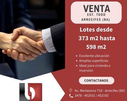 Lotes Arrecifes Desde 373 M2 Hasta 598 M2