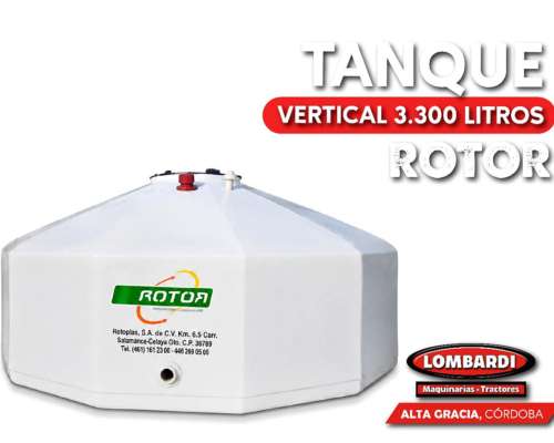 Tanque Vertical 3.300 Lts - Rotor Acepto Canje Usados