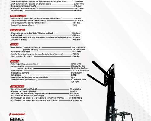 Autoelevador JAC 25j 2500 Kg Altura Maxima 4800 MM Diesel