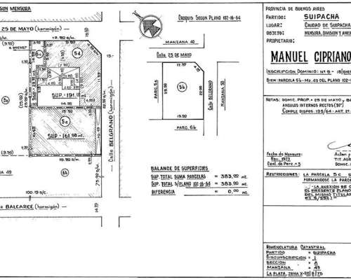 Lote / Local Comercial 162 M2 - Belgrano 245 . Suipacha