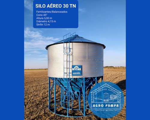 Silo Aéreo 30 TN Cono 45° Fertilizantes