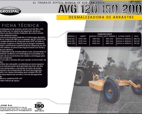 Desmalezadora Arrastre Grosspal 2.00 Mts