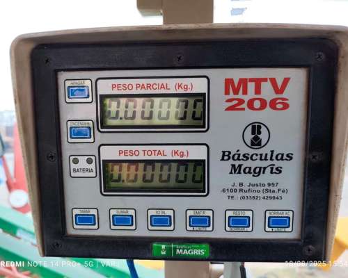 Tolva Autodescargable Cestari de 14 TN. Balanza Magris.