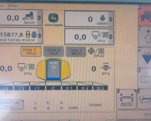 John Deere 4730. 31 Mts. Piloto 9 Cortes. ROD 380. 15877 Hs