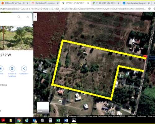 Vendo 3.2 Hectareas Viejo Camino a Montecristo Cordoba