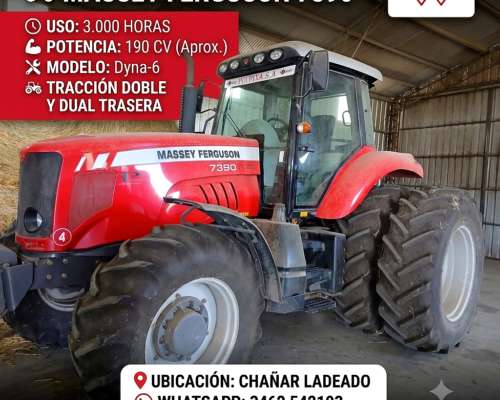 Tractor Massey Ferguson 7390 - 3000 Hs - Chañar Ladeado