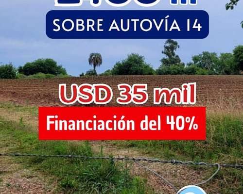 Venta Urgente Lote de 2.400 M2 Sobre Autovía 14
