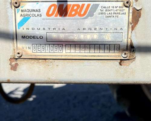 Pulverizador Ombu PA 3000.de 3000 Lts de Capacidad