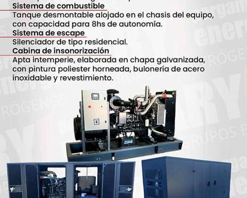 Grupos Electrógenos Genac + Ary. Todas las Potencias