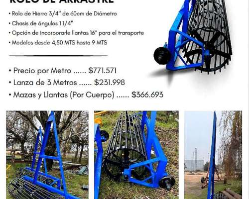 Rolo Transport Desterron Metalurgia MW de 3 Mts X 0,60 Mts