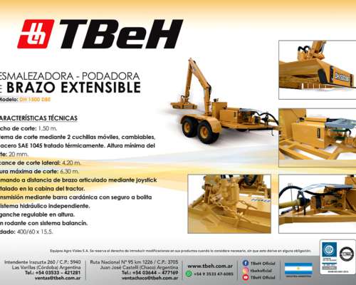 Desmalezadora - Podadora de Brazo Extensible Tbeh Nueva