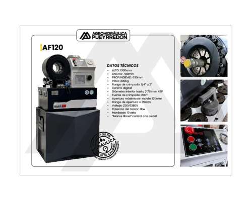 Prensa para Mangueras Hidraulicas- Abrochadora Hidráulica