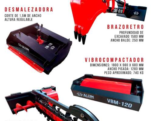 Zanjadora Minicargadora / Mini Pala / Implemento Minipala