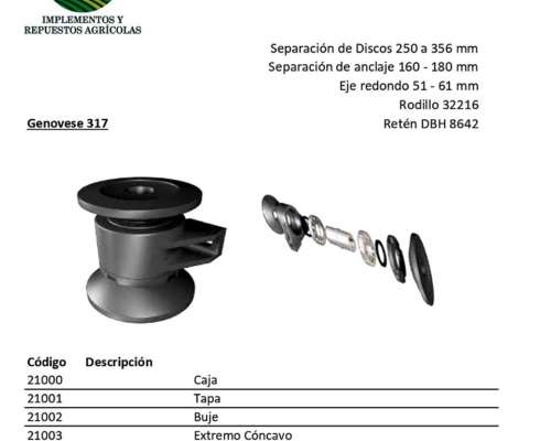 Caja de Rastra Genovese 317