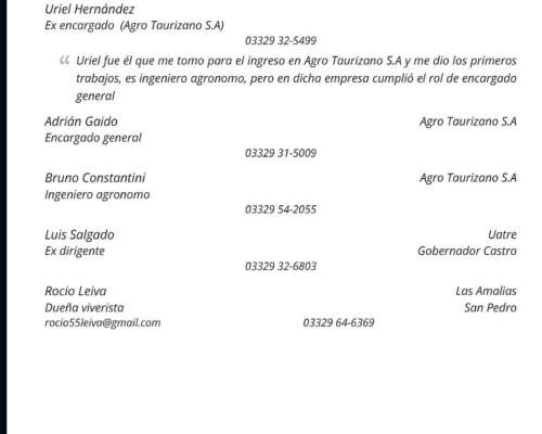 Peon General Especializado (rural)