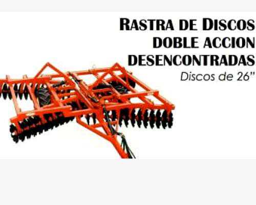 Rastra Doble Accion de Arrastre Dolzani Discos de 26