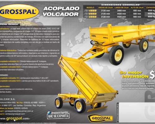 Acoplado Volcador AV 6000 - Grosspal